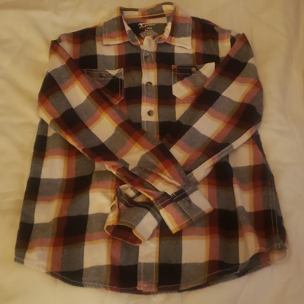 Boys Flannel Plaid Button Up